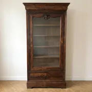 Armoire vitrée ancienne Louis-Philippe en acajou