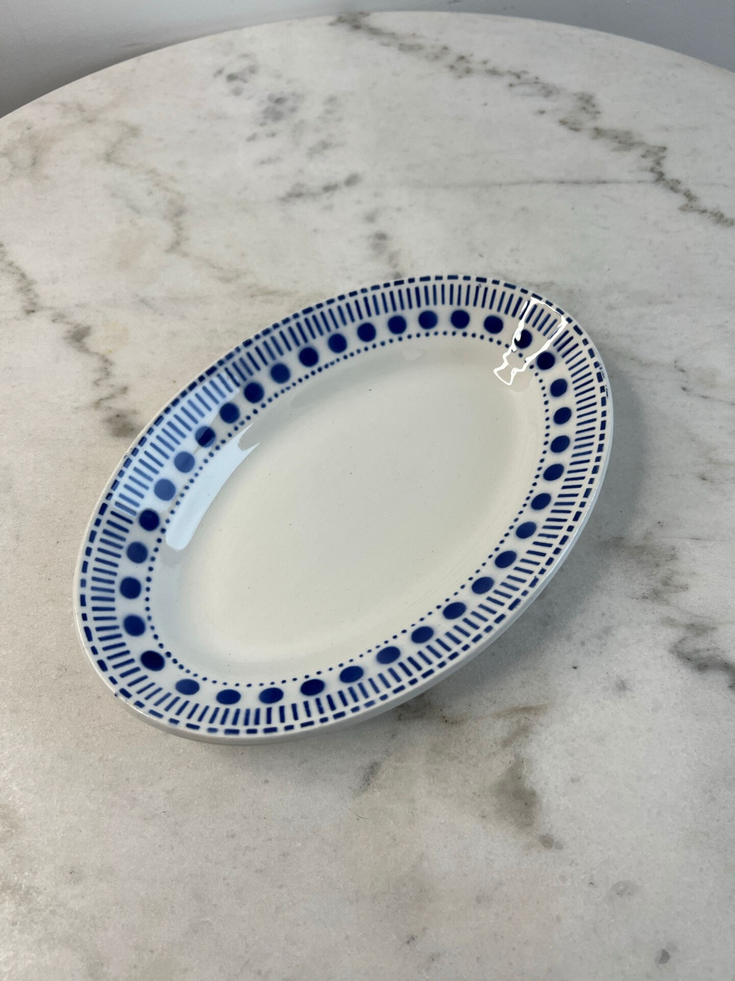 Plat ovale Sarreguemines collection Béatrice