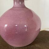 Vintage lamp in pink stoneware and rope years 60-70