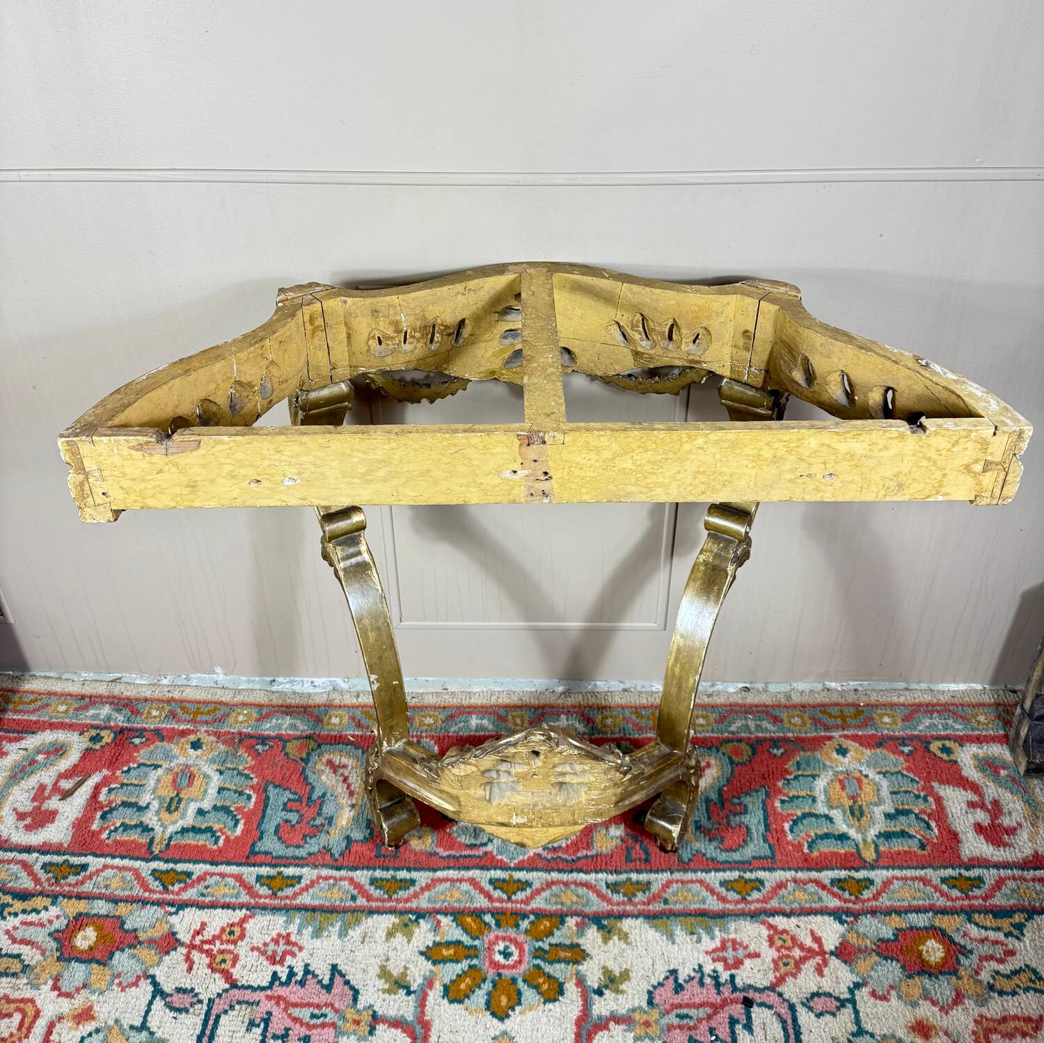 Louis XV Style Giltwood Console, 19th Century