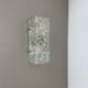 cubic Hollywood Regency Ice Glass Wall Light Made by Kalmar Lights, 1960s