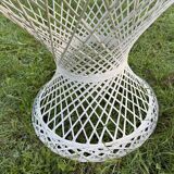Russell Woodward garden table, fibreglass woven.