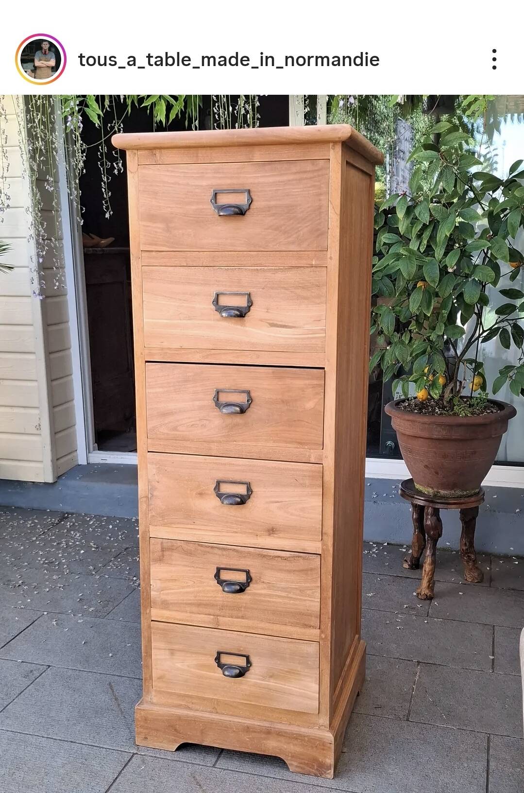 Column unit with 5 drawers