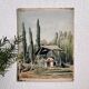 Old watercolor rural landscape dated 1885