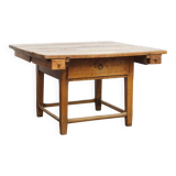 Square Antique Elm Dining Table