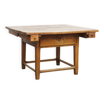 Square Antique Elm Dining Table