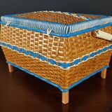Vintage wicker sewing box 60