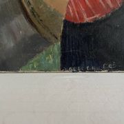 Portrait de femme, Huile sur toile, Th. Lantz