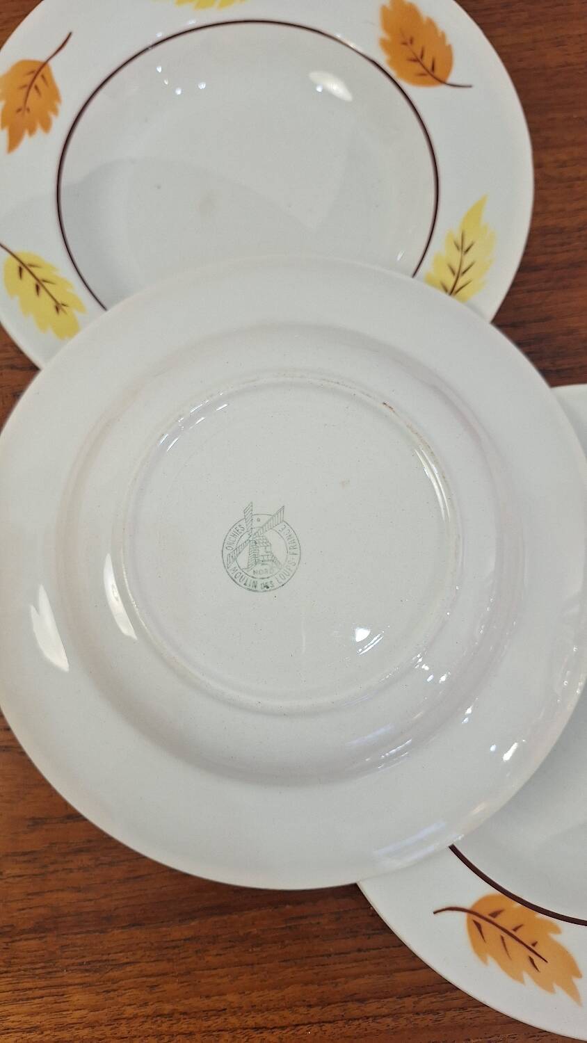 Set of Moulin des Loups autumn soup plates