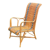 Fauteuil en rotin 60s