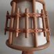 Pair of vintage bamboo bedside lamps
