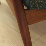 Green melange armchair, Danish design, 1970s, production: Denmark