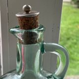 Pichet vert en verre vintage