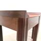 Pair of bedside tables in mahogany and stained oak, France 1980.