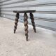 Turned wooden tripod stool