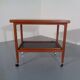 Teak Flip-Flop Expandable Cart with Removable Tray by Grete Jalk for Poul Jeppesens Møbelfabrik, Denmark, 1960s