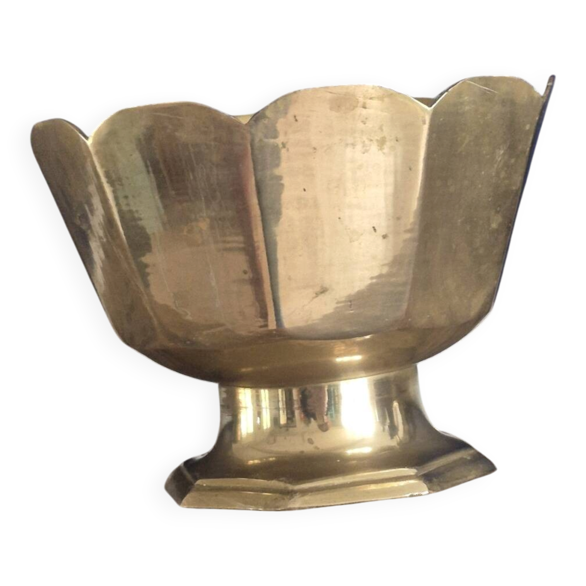 Golden brass cup