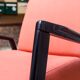 Fauteuil orange et noir scandinave restauré