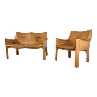 set composed of CAB 413 and CAB 414 by Mario Bellini for Cassina - 1970s