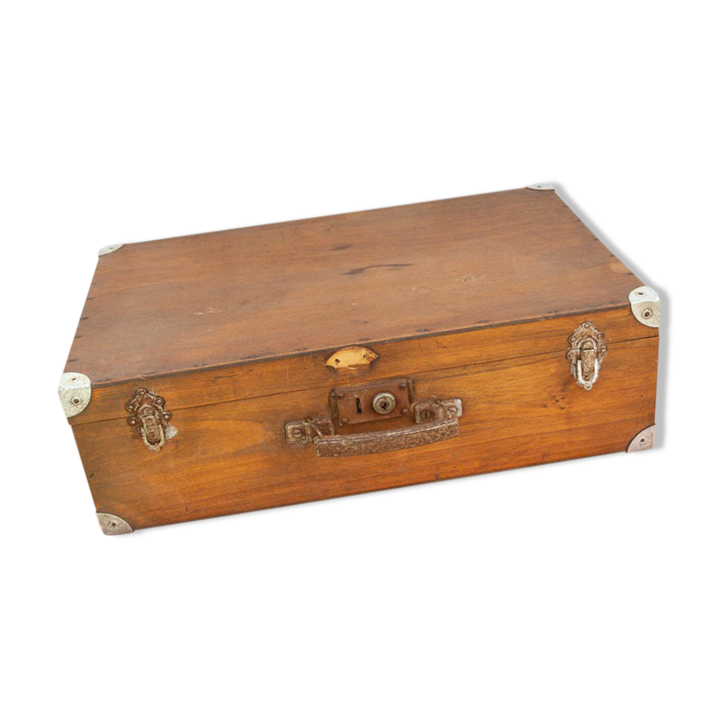 Old wooden suitcase