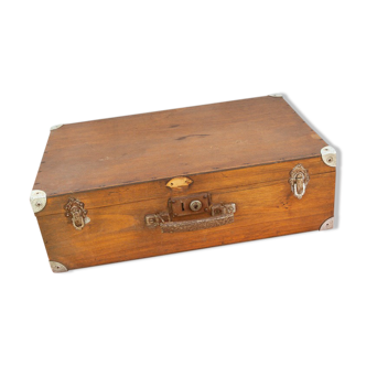 Old wooden suitcase
