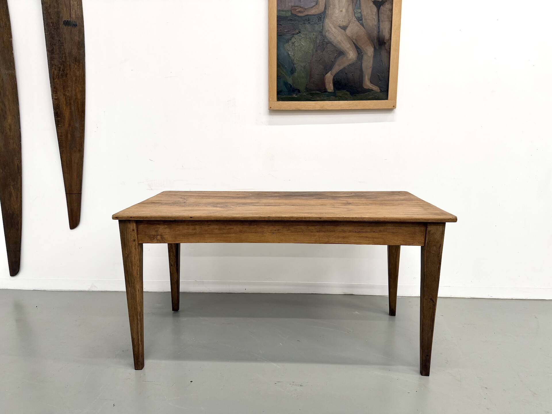 Restored pine farmhouse table