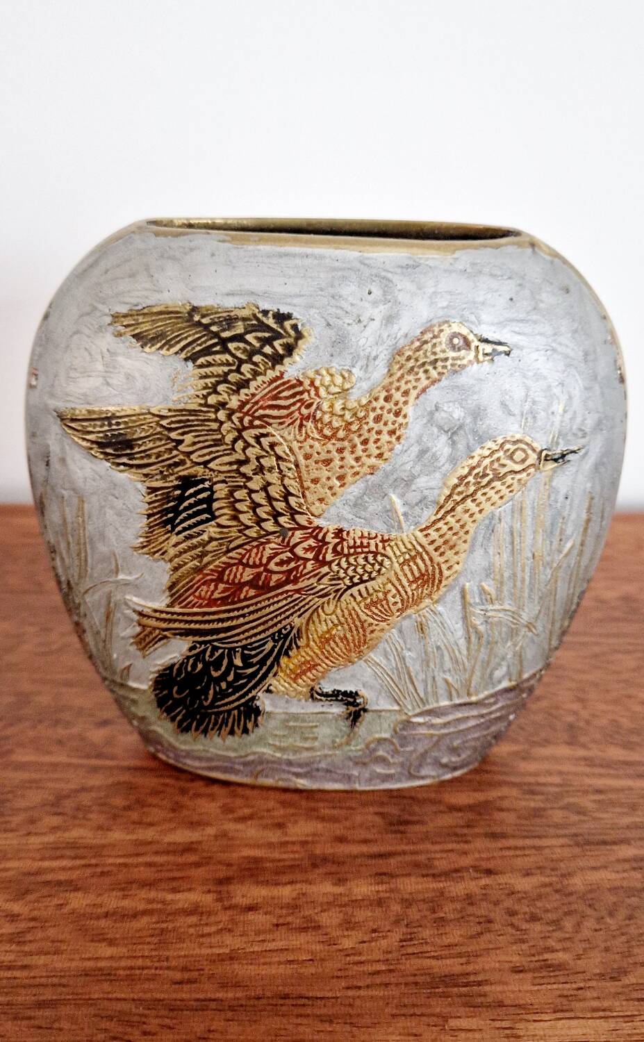 Brass cloisonné vase 1900
