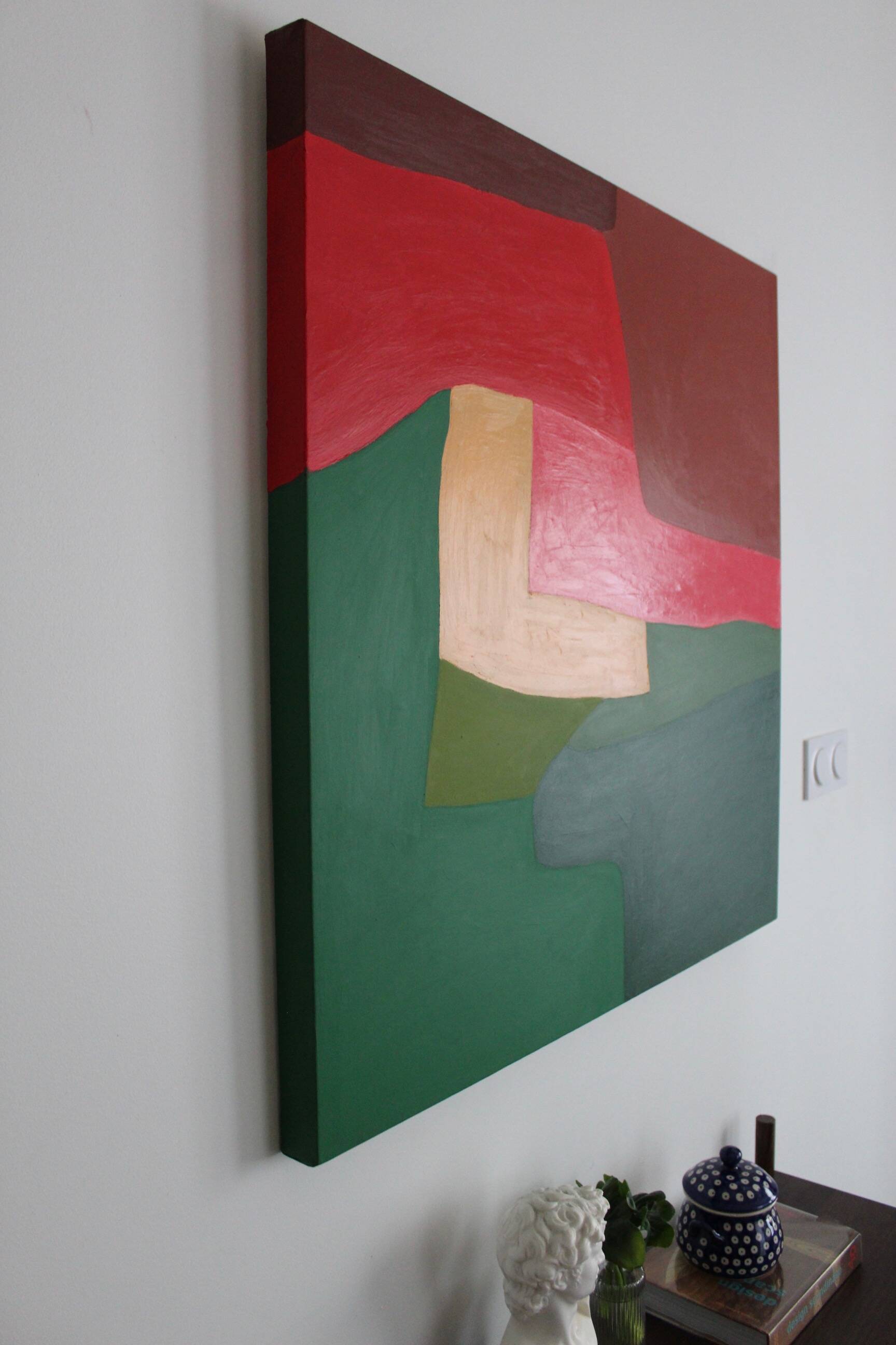 Abstract coloured canvas "Rhapsody" 80x80cm