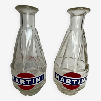 Paire de carafes publicitaires Martini