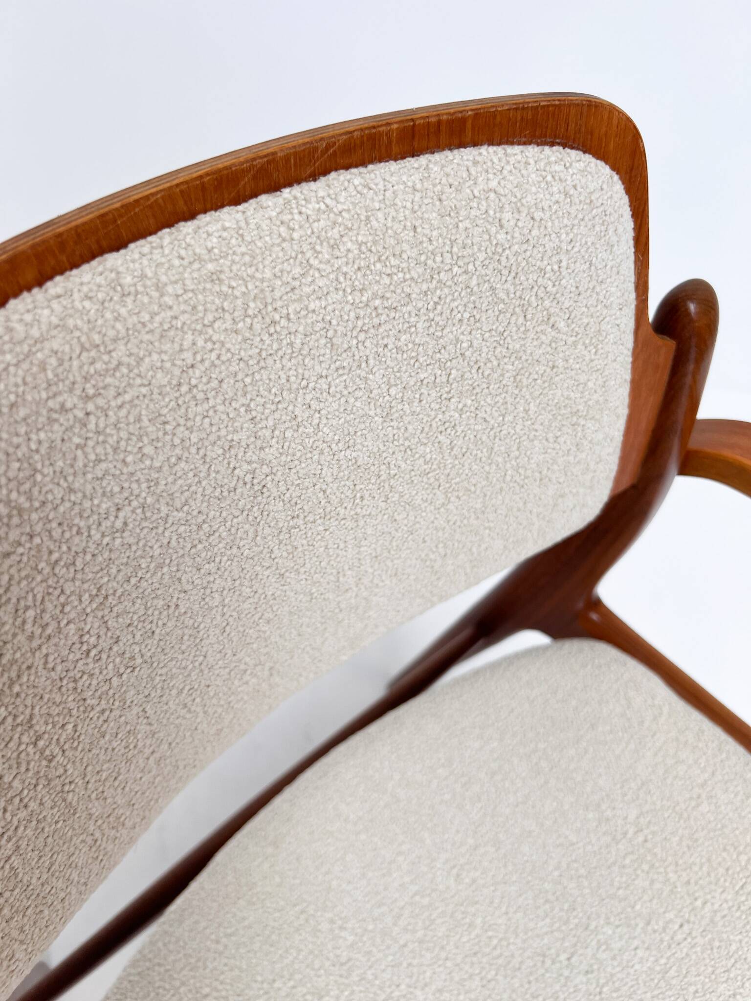 Ensemble de 4 chaises rembourrées Hartmut Lohmeyer pour Wilkhahn, années 1960.