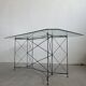 Steel Wire and Rattan Dining Table or Desk, Japan 1980's