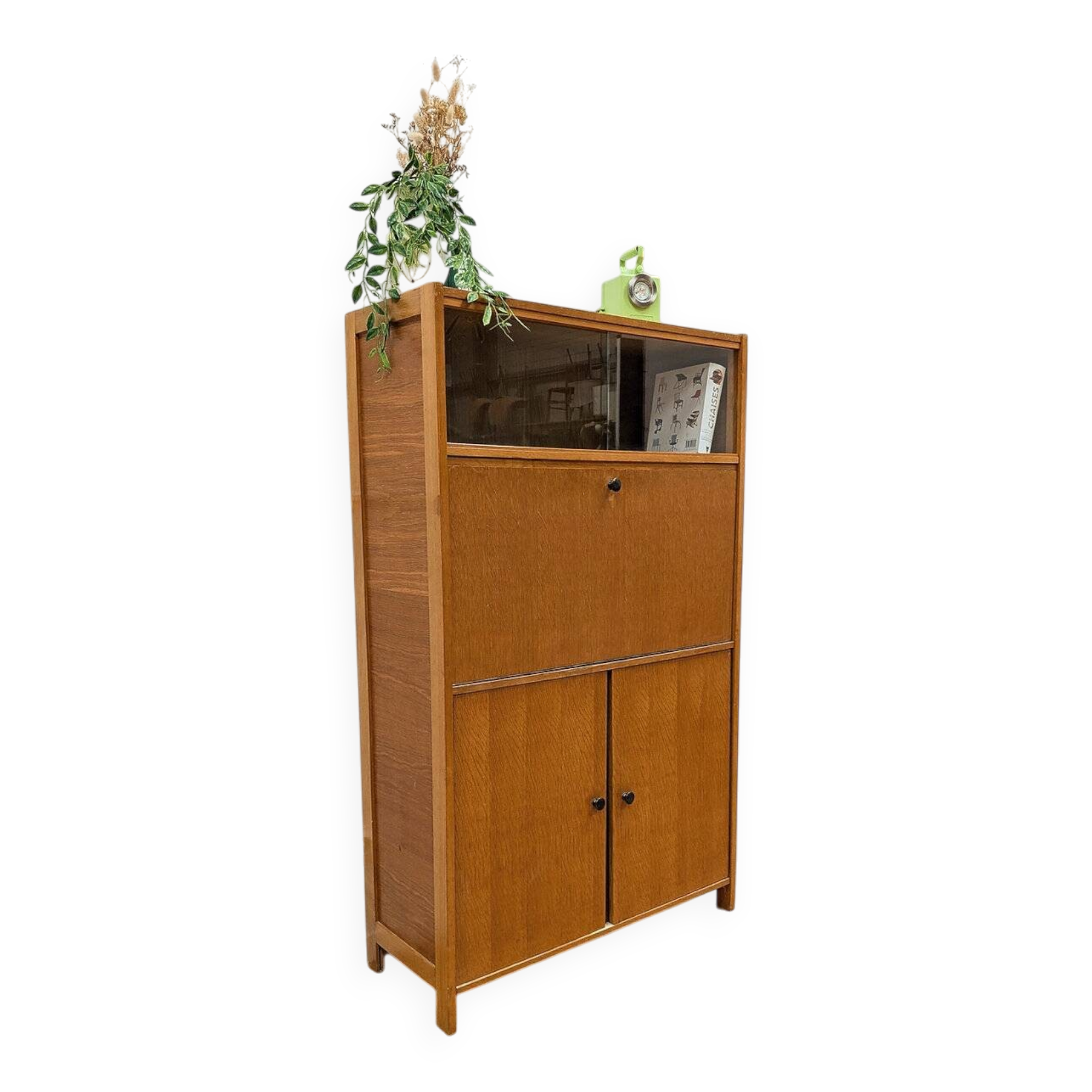 Vintage oak secretary