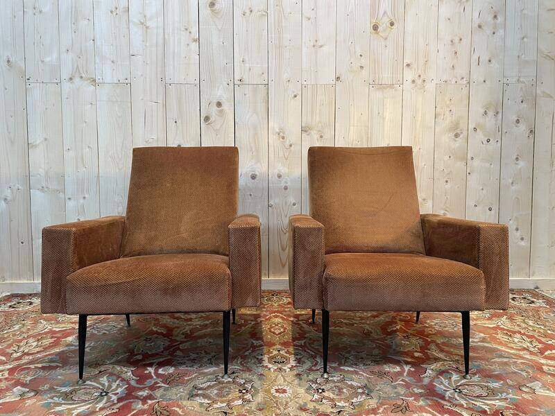 Pair of vintage 1950/1960 armchairs