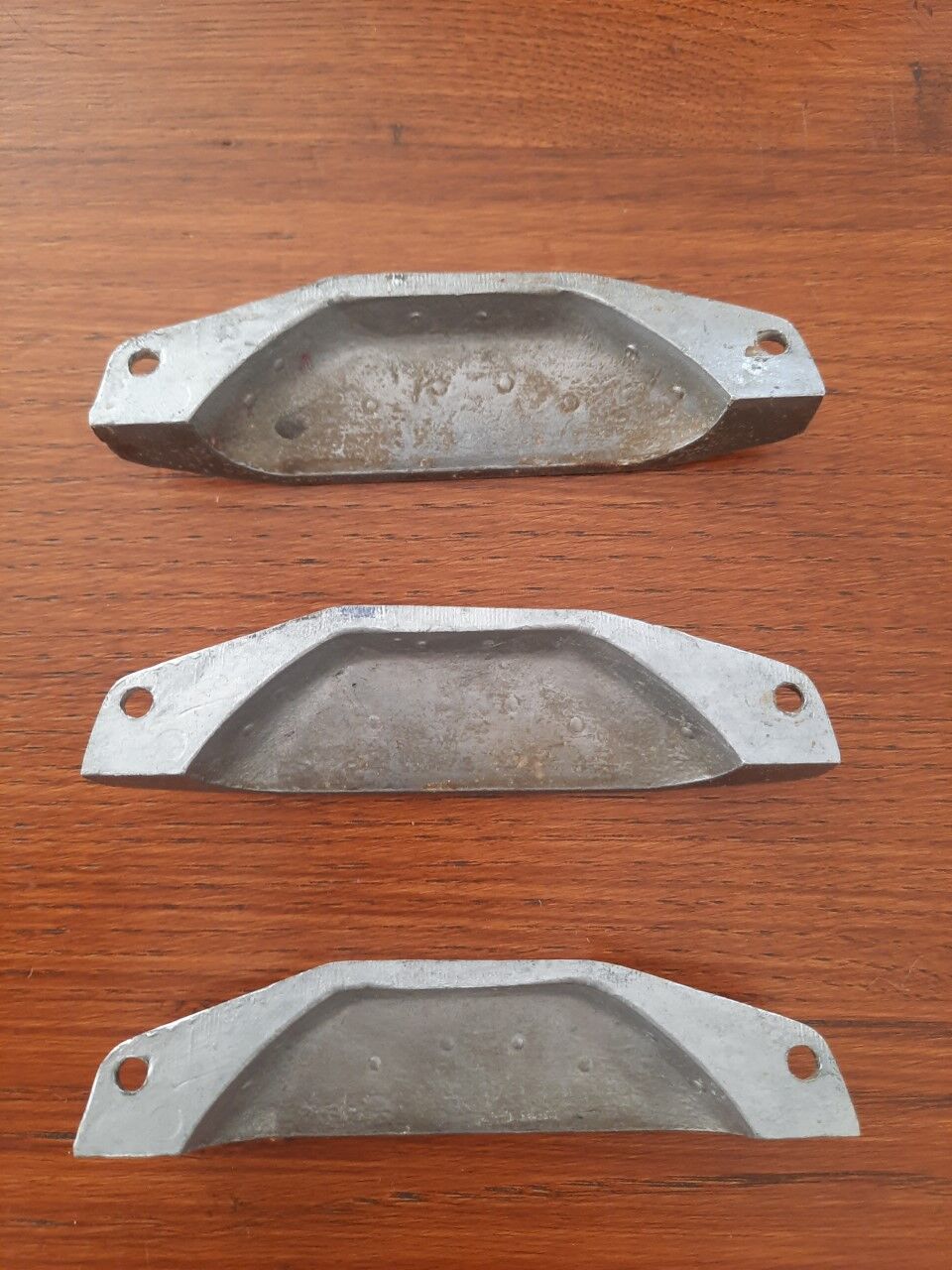 Set of 3 art deco handles