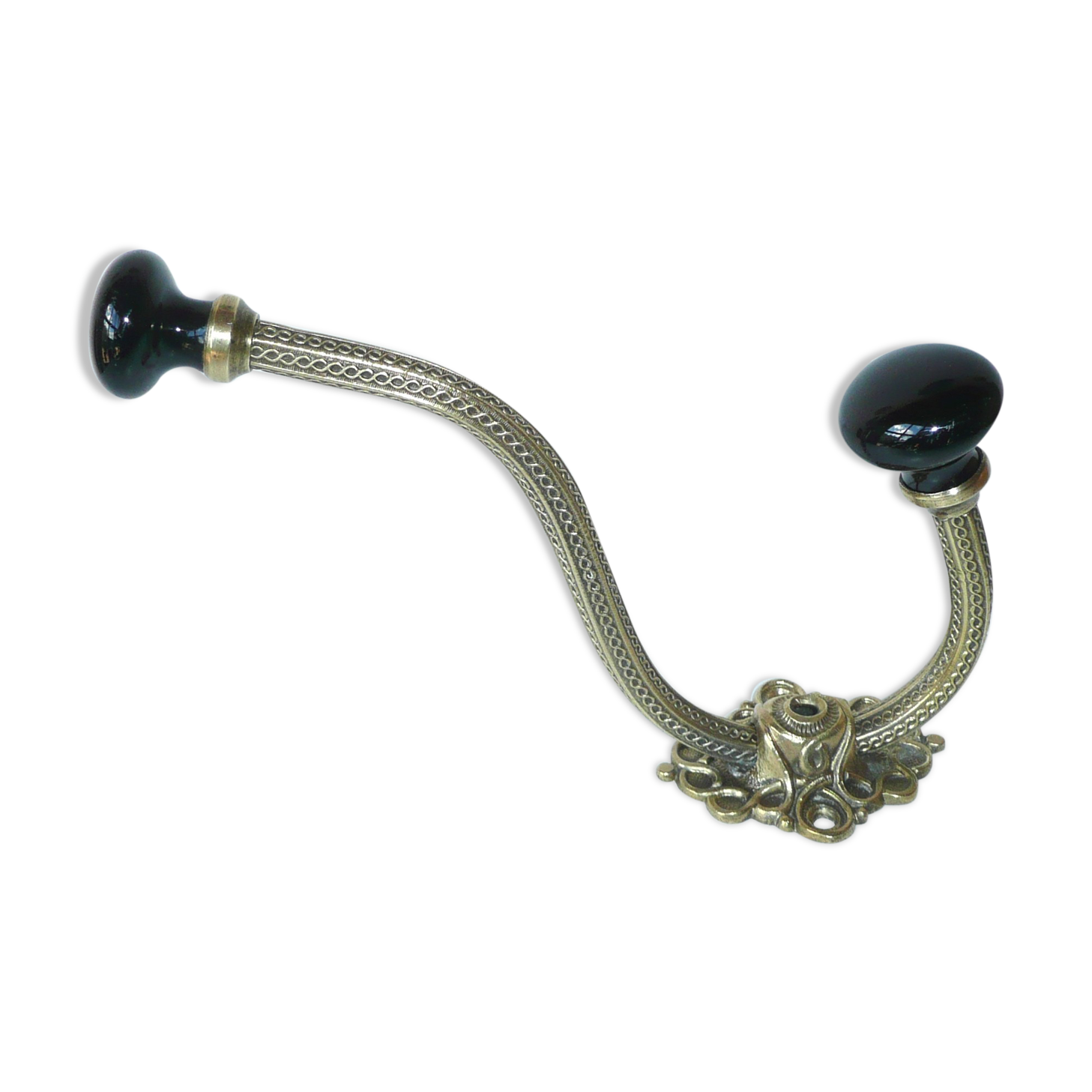 Former patere bronze and porcelain coat holder