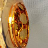 Hanging lamp, from the 80-90s, Danish Space Age style, and made of glass with a kind of alloy on.