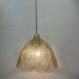 Peil & Putzer glass leaf hanging lamp , 1970’s