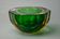 Vide pouch sommerso green and yellow by seguso, murano glass, italy, 1970