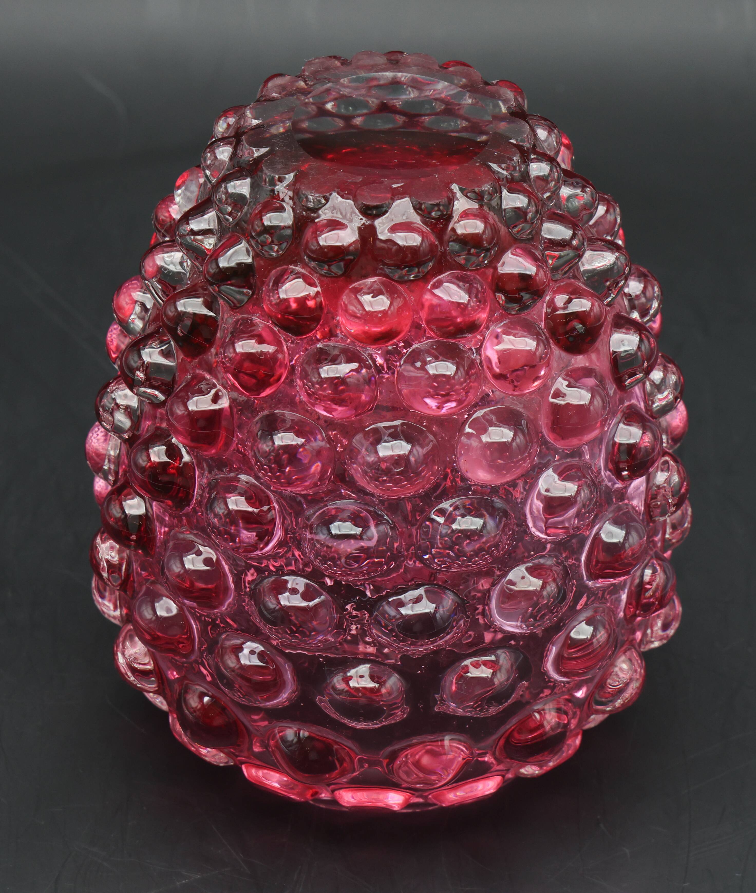 Extraordinary Pink Barovier e Toso Bugnato Vase
