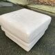 Beige leather pouf, Ikea style