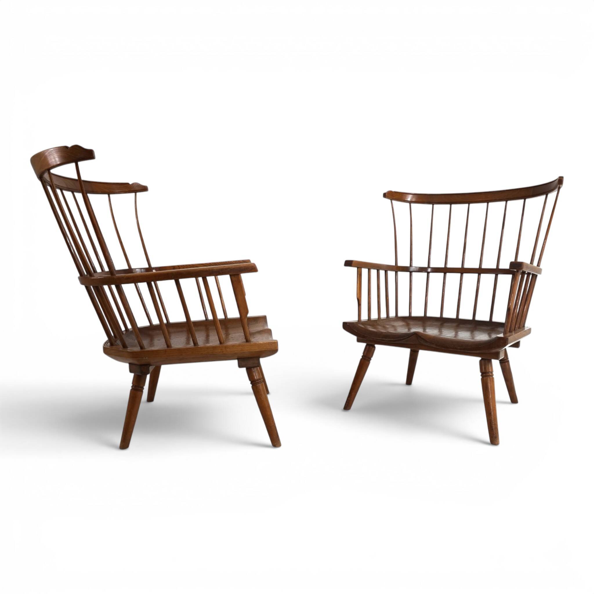 Paire de fauteuils lounge Windsor faits à la main, Angleterre, vers 1960