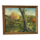 L’arbre des saisons, huile sur toile signé Hildegarde, 1977