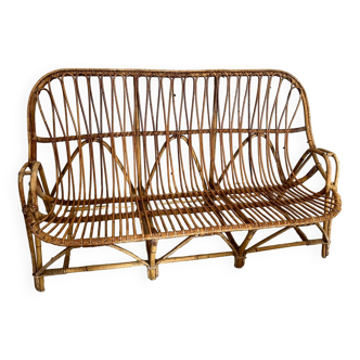 Rattan bench