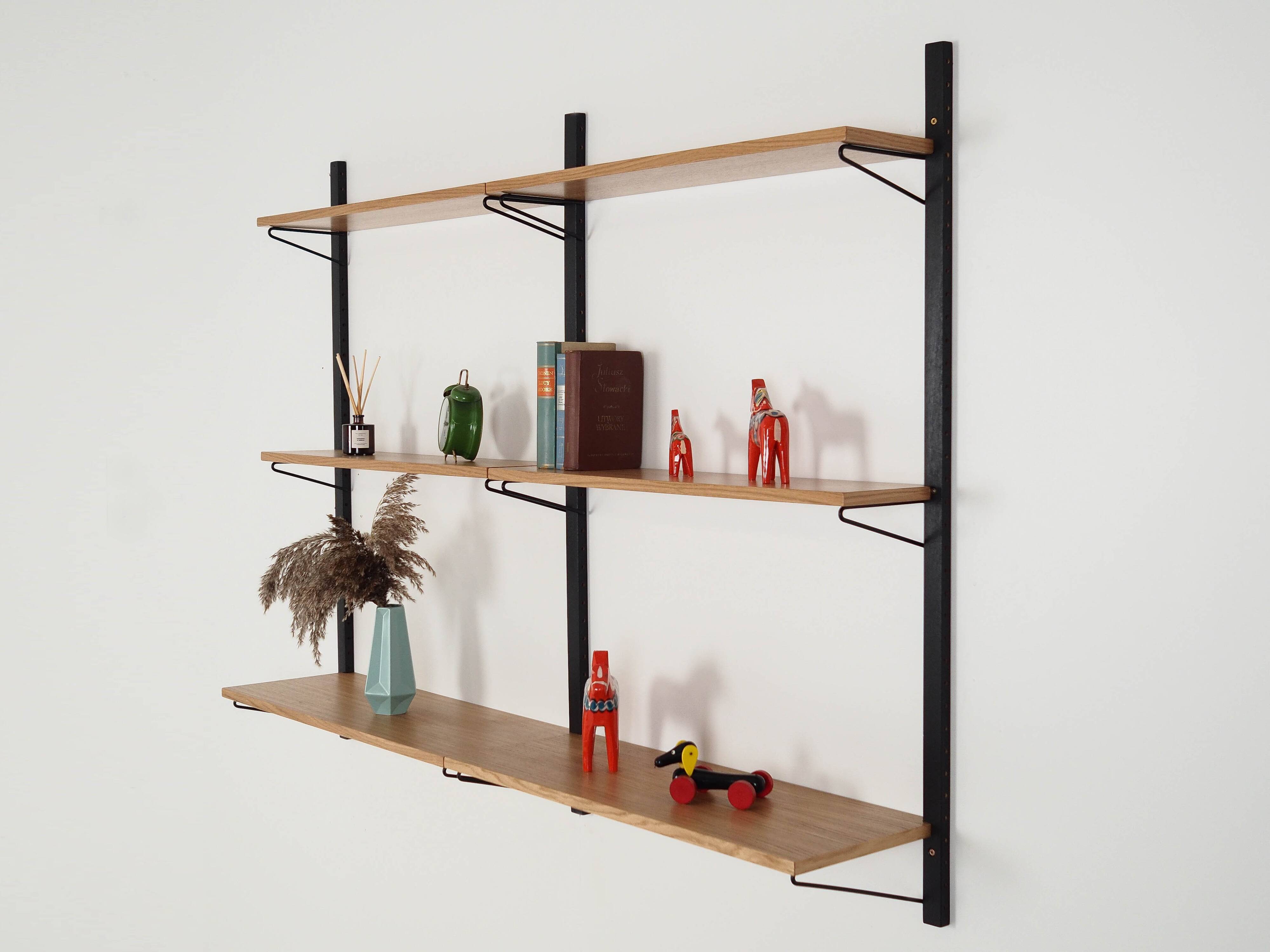 Oak shelving unit, Danish design, 1970s, production: Denmark