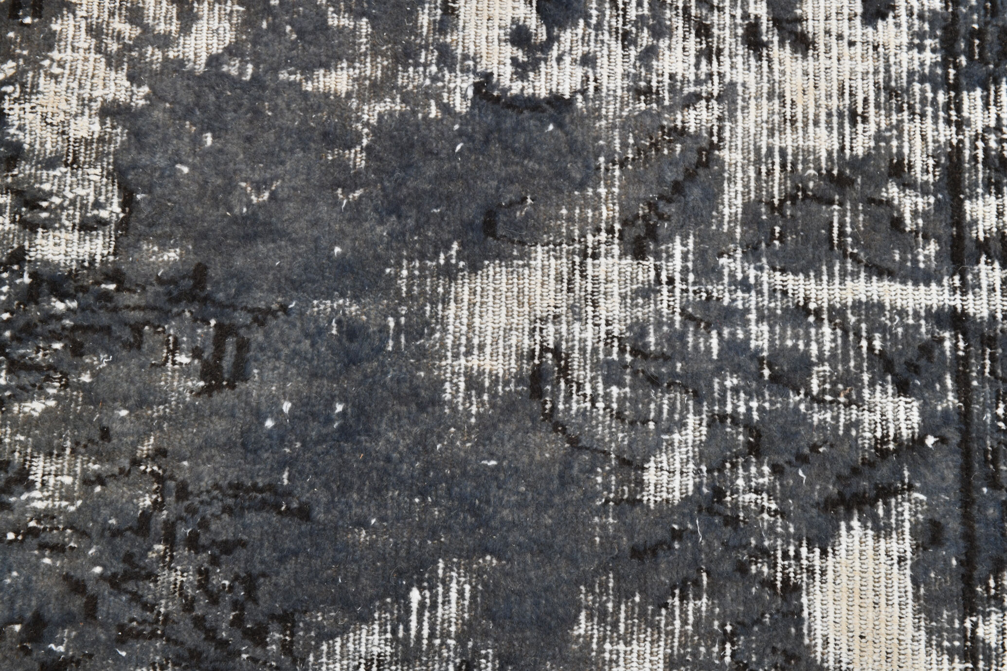 Gray & blue tones distressed carpet 285x187cm