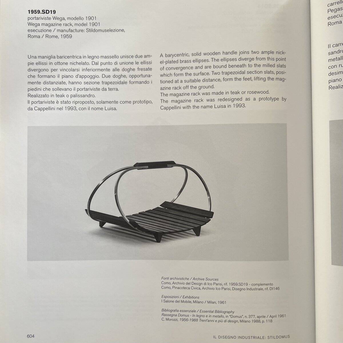Wega Mod. 1901 magazine rack by Ico Parisi for Stildomus
