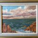 Painting old seascape XXth Marine