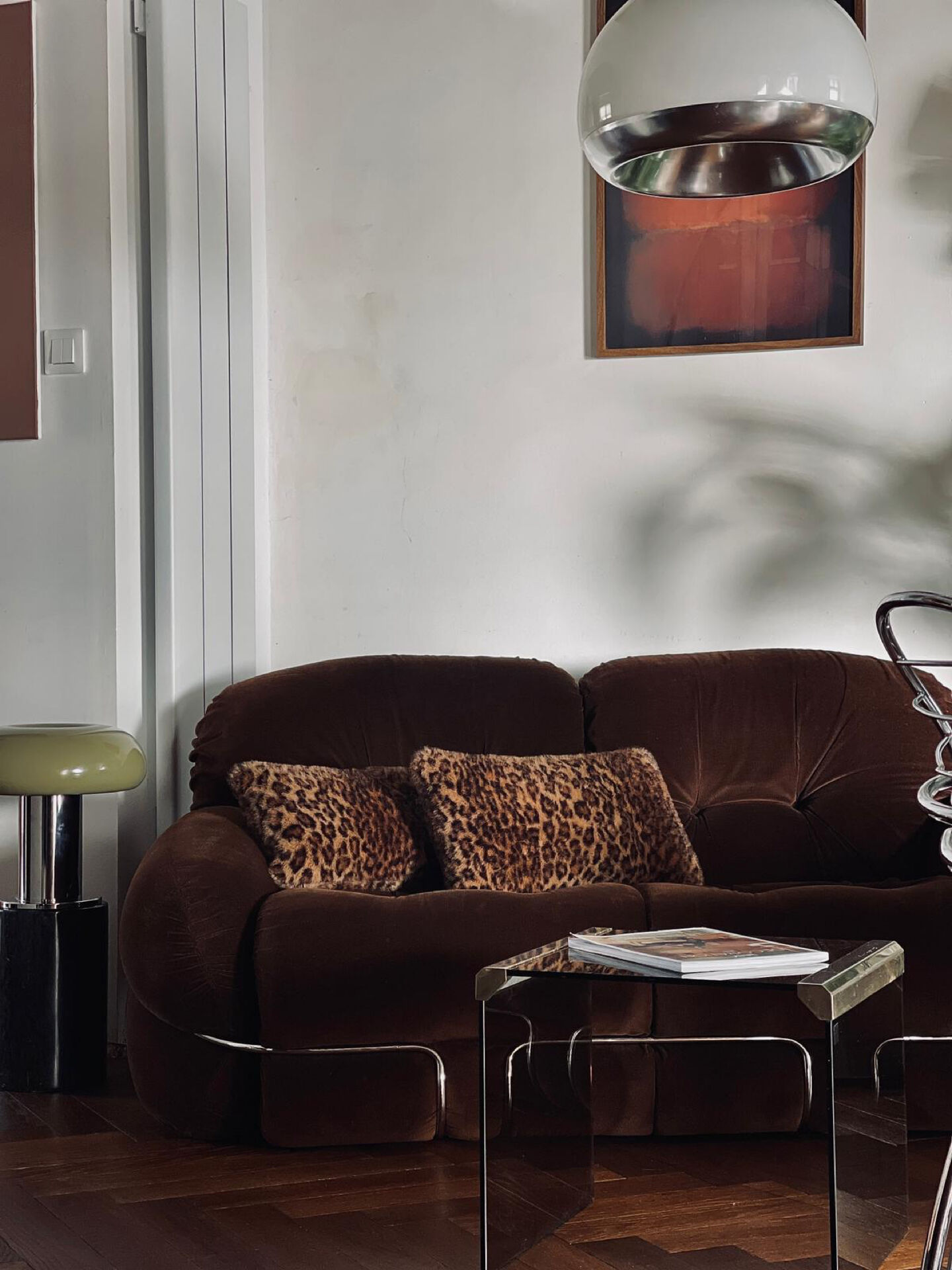 Vintage Italian sofa design "Okay" – Adriano Piazzesi – 2-seater velvet