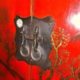 Vintage red lacquer sideboard, China