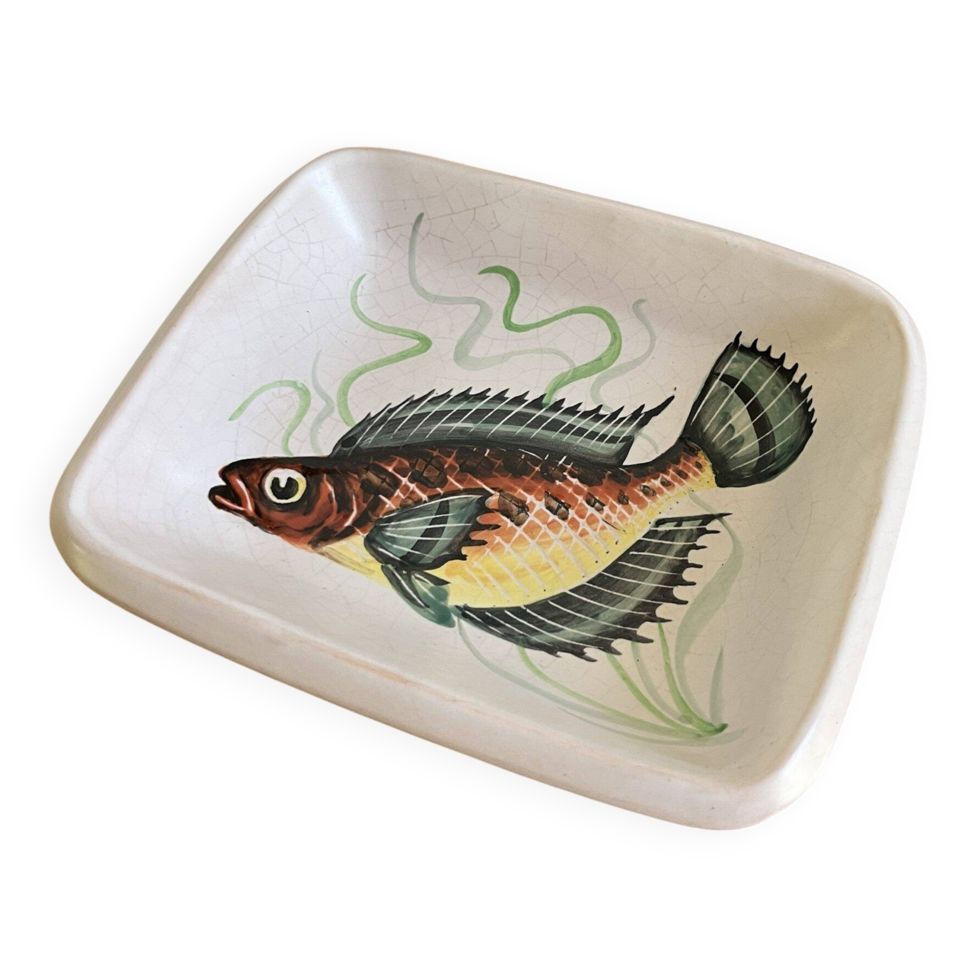 Vallauris MidCentury ceramic fish dish